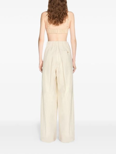 DRIES VAN NOTEN pleated wide pants - Neutrals