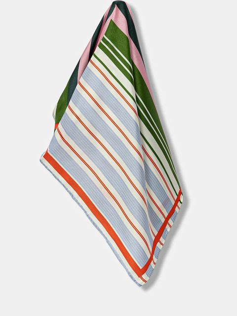 Stine Goya apaszka jedwabna damska kolor niebieski wzorzysta SG-PF25-A010-2287 - zdjęcie produktu nr 1