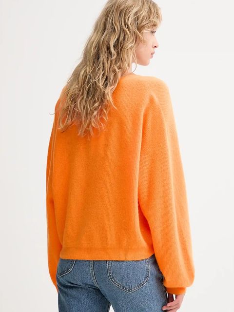 American Vintage kardigan z wełną damski kolor pomarańczowy lekki RAX19C