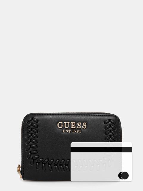 Guess portfel TATUM damski kolor czarny SWNG96 67140