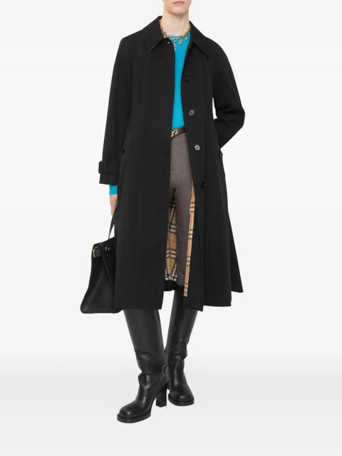 Burberry Ellingham gabardine belted coat - Black