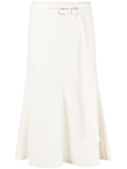 Chloé ruffled belted midi dress - Neutrals - zdjęcie produktu nr 1
