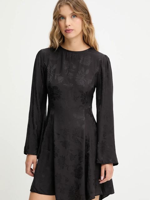 Answear.LAB sukienka kolor czarny mini rozkloszowana