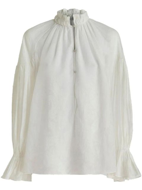 ETRO high-neck long-sleeve blouse - White - zdjęcie produktu nr 1