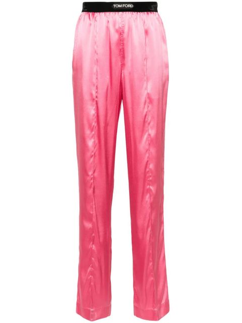 TOM FORD straight-leg silk trousers - Pink - zdjęcie produktu nr 1
