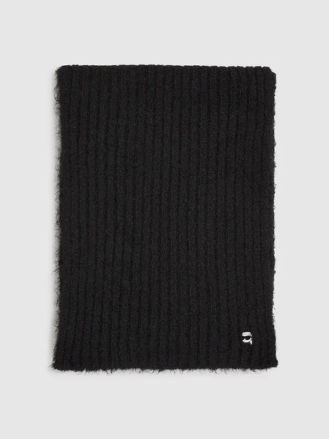 Karl Lagerfeld szalik IKON damski kolor czarny gładki A4W33119 - zdjęcie produktu nr 2