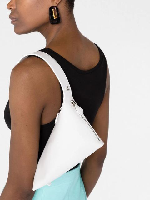 Courrèges Shark Baby leather shoulder bag - White