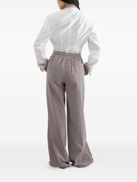 Dolce & Gabbana striped poplin trousers - Brown