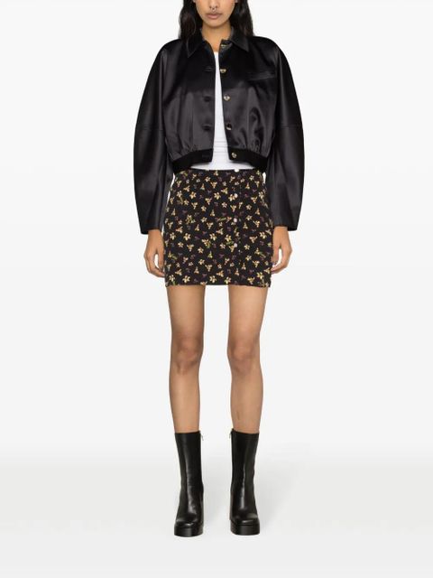 ROTATE BIRGER CHRISTENSEN floral-pattern jacquard miniskirt - Black - zdjęcie produktu nr 2