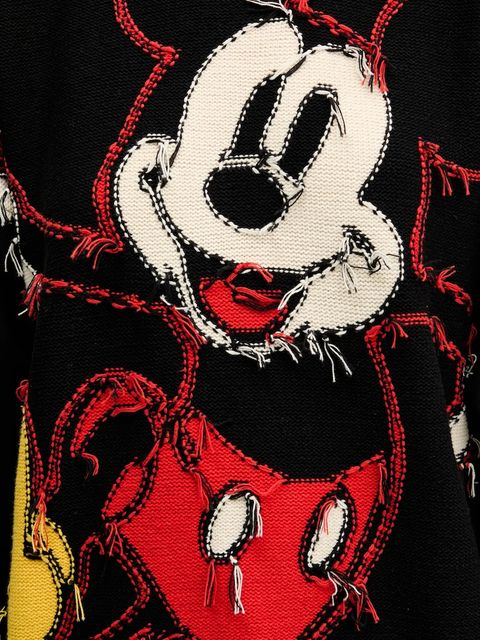 Desigual bluza HELLO MICKEY damska kolor czarny wzorzysta 25WWSK14