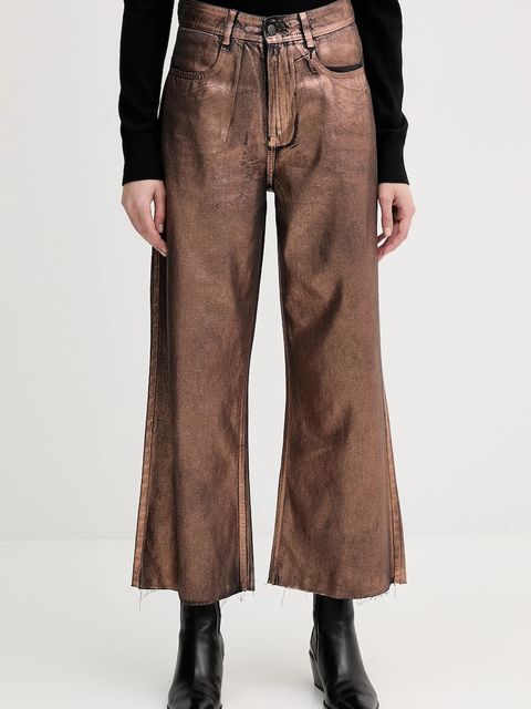 United Colors of Benetton jeansy damskie kolor złoty 48UHDE02M - zdjęcie produktu nr 1