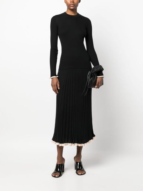 Proenza Schouler ribbed-knit midi skirt - Black - zdjęcie produktu nr 2