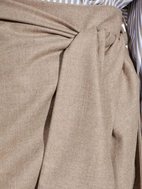 Max Mara Bingo wrap-tie midi skirt - Neutrals