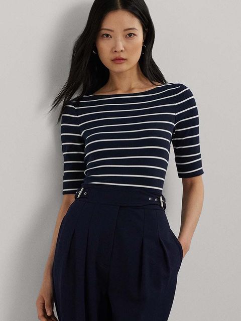 Lauren Ralph Lauren Bluzka 200701085002 damska kolor granatowy wzorzysta - zdjęcie produktu nr 1