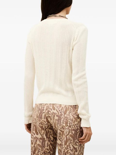 Ba&Sh Viviana ruffled cardigan - Neutrals