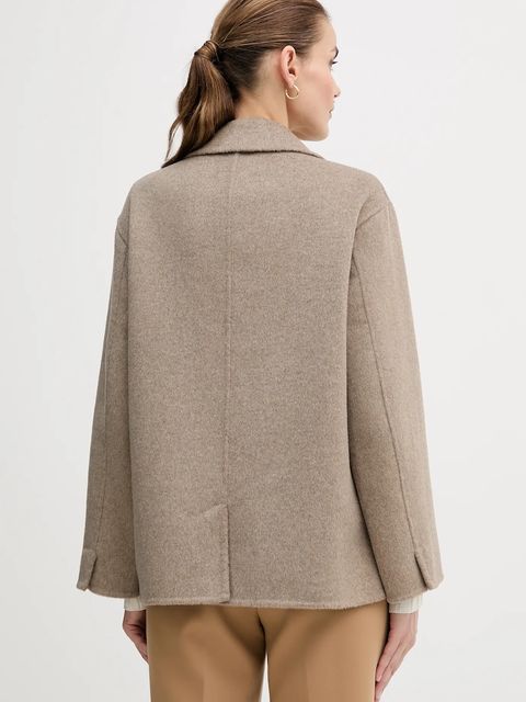 Gaudi płaszcz z dodatkiem wełny kolor beżowy 521FD35011