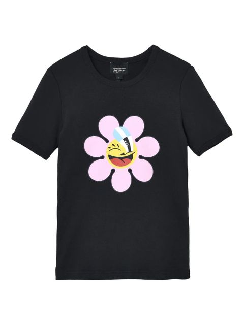 Marc Jacobs flower-embellished tee - Black - zdjęcie produktu nr 1