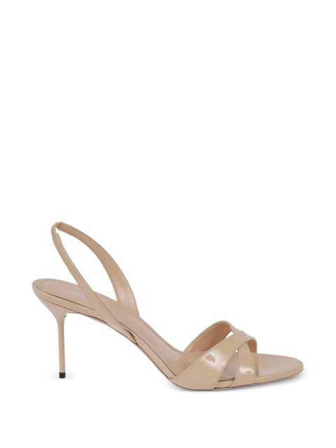Paris Texas Lidia patent-leather slingback sandals - Neutrals - zdjęcie produktu nr 1