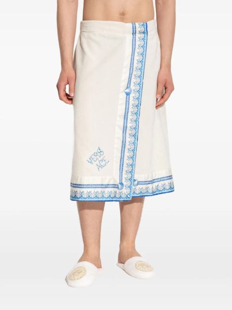 Versace Underwater Barocco wrap towel - White