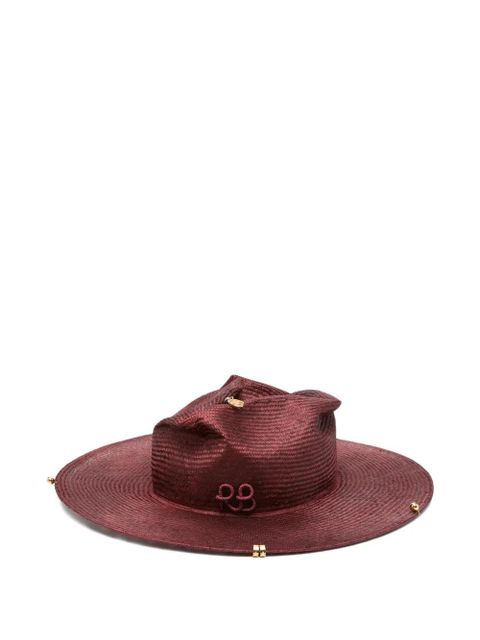 Ruslan Baginskiy chain-strap fedora hat - Red - zdjęcie produktu nr 1