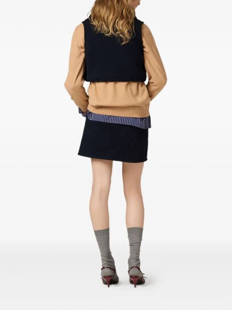 Miu Miu fleece waistcoat - Blue