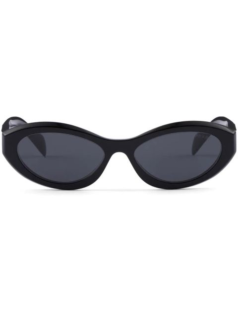 Prada Eyewear Symbole oval-frame sunglasses - Black - zdjęcie produktu nr 1
