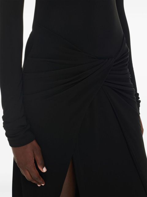 Off-White twist-detail midi dress - Black