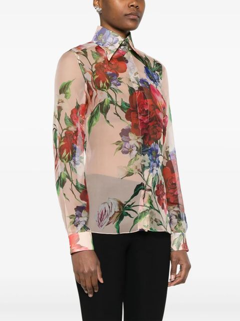 Dolce & Gabbana Camellia-print shirt - Pink - zdjęcie produktu nr 2