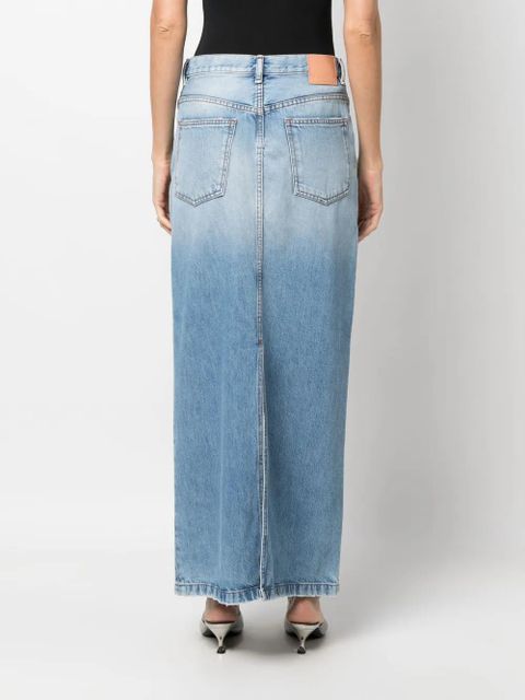 Acne Studios high-waisted denim maxi skirt - Blue