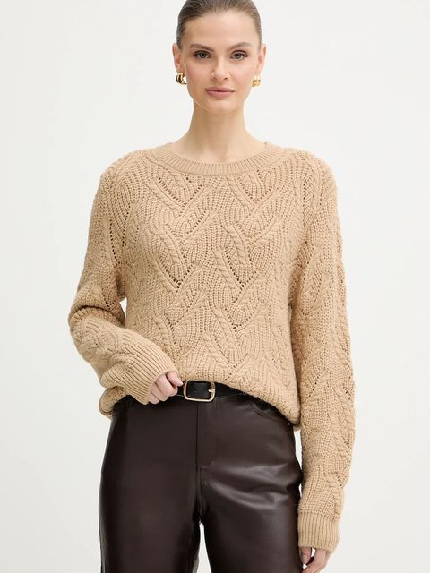 Morgan sweter damski kolor beżowy MAMA - zdjęcie produktu nr 1