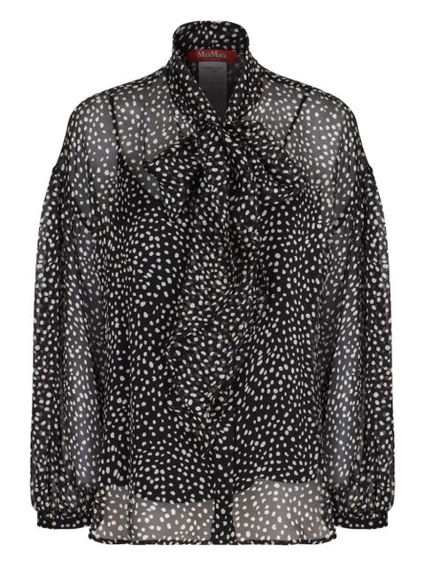 Max Mara sheer polka-dot blouse - Black - zdjęcie produktu nr 1