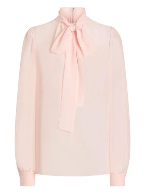 Dolce & Gabbana bow-tie high-neck blouse - Pink - zdjęcie produktu nr 1