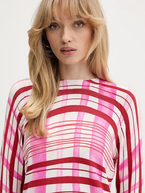 Desigual sweter NORUEGA damski kolor różowy lekki 25WWJF41