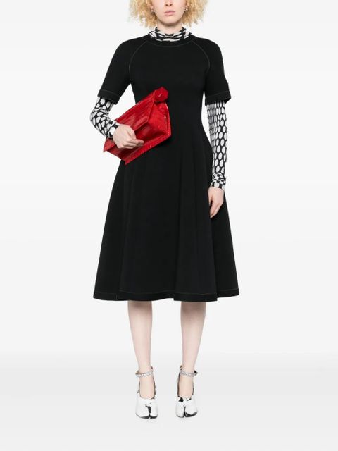 Marni short-sleeve flared dress - Black - zdjęcie produktu nr 2