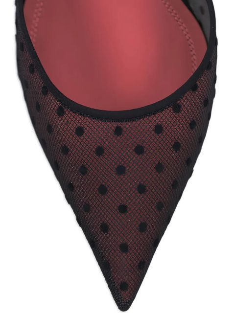 Amina Muaddi Holli mesh slingback sandals - Black