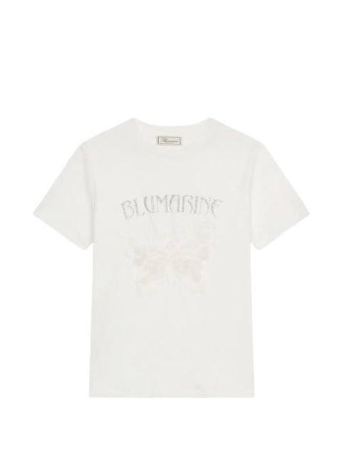 Blumarine butterfly-print T-shirt - White - zdjęcie produktu nr 1