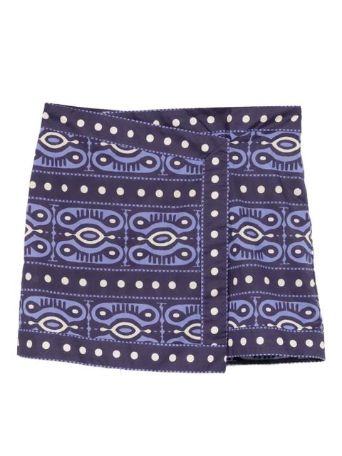 Johanna Ortiz Hunting Roots dotted-print mini skirt - Blue - zdjęcie produktu nr 1