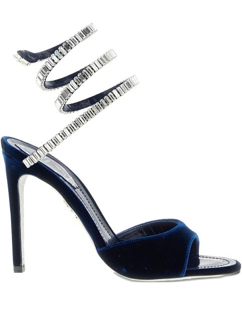 René Caovilla 105mm Cleo velvet sandals - Blue - zdjęcie produktu nr 1