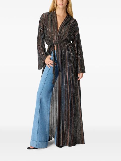 Missoni belted striped cardi coat - Black - zdjęcie produktu nr 2