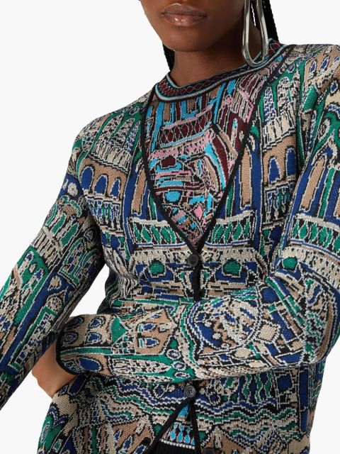 Missoni Multicolor pattern cardigan - Green