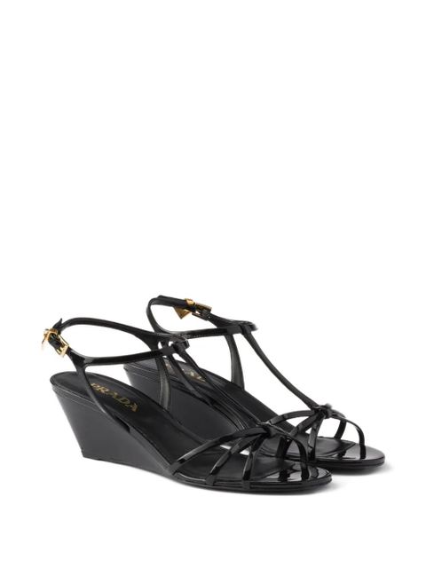 Prada patent leather sandals - Black - zdjęcie produktu nr 2