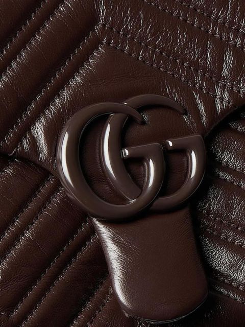 Gucci matelassé chevron shoulder bag - Brown