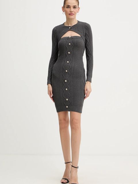 Guess sukienka DAPHNE kolor szary mini dopasowana W5BK61 Z2ZK2