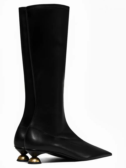 Vanda Novak kozaki ILARY DEEP BLACK damskie kolor czarny na małym obcasie