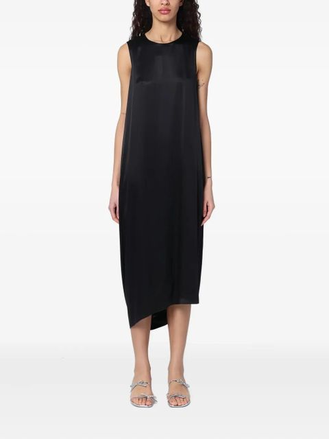 LOEWE draped satin dress - Black