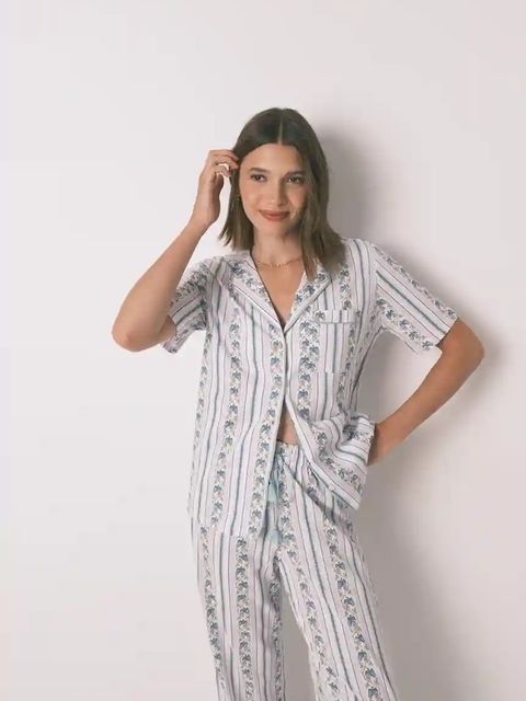 women'secret piżama bawełniana kolor turkusowy bawełniana 4852097 - zdjęcie produktu nr 2