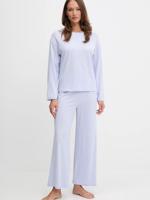 Tommy Hilfiger piżama damska kolor niebieski UW0UW06077 - zdjęcie produktu nr 1