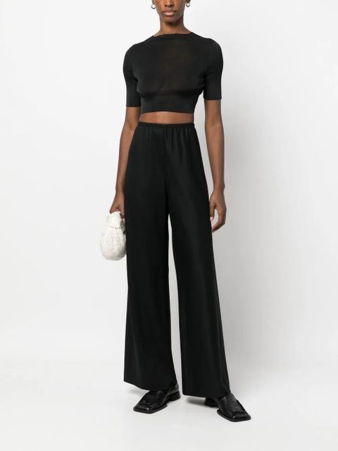 The Row cropped short-sleeve top - Black