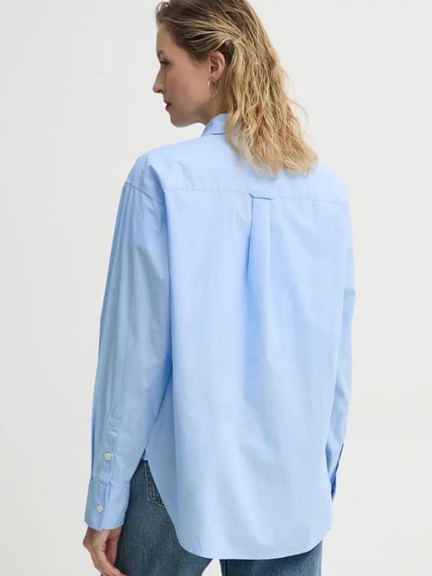 Levi's koszula bawełniana HARLIE NEW BF SHIRT damska kolor niebieski relaxed z kołnierzykiem klasycznym 001HM