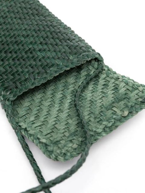DRAGON DIFFUSION interwoven-design phone-case bag - Green